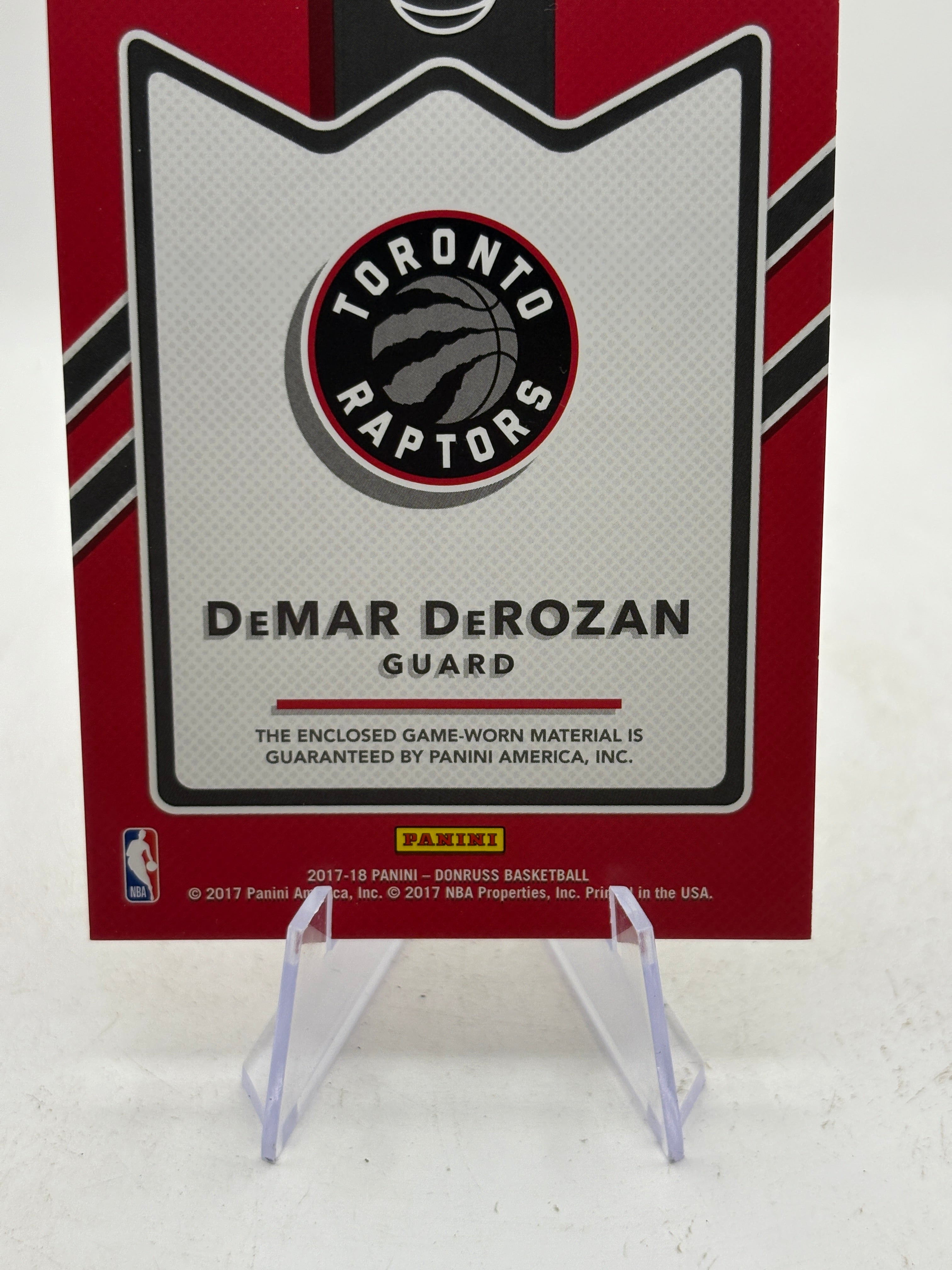 2017-18 Panini Donruss Basketball #SK-DD Swatch Kings Demar Derozan 02/10